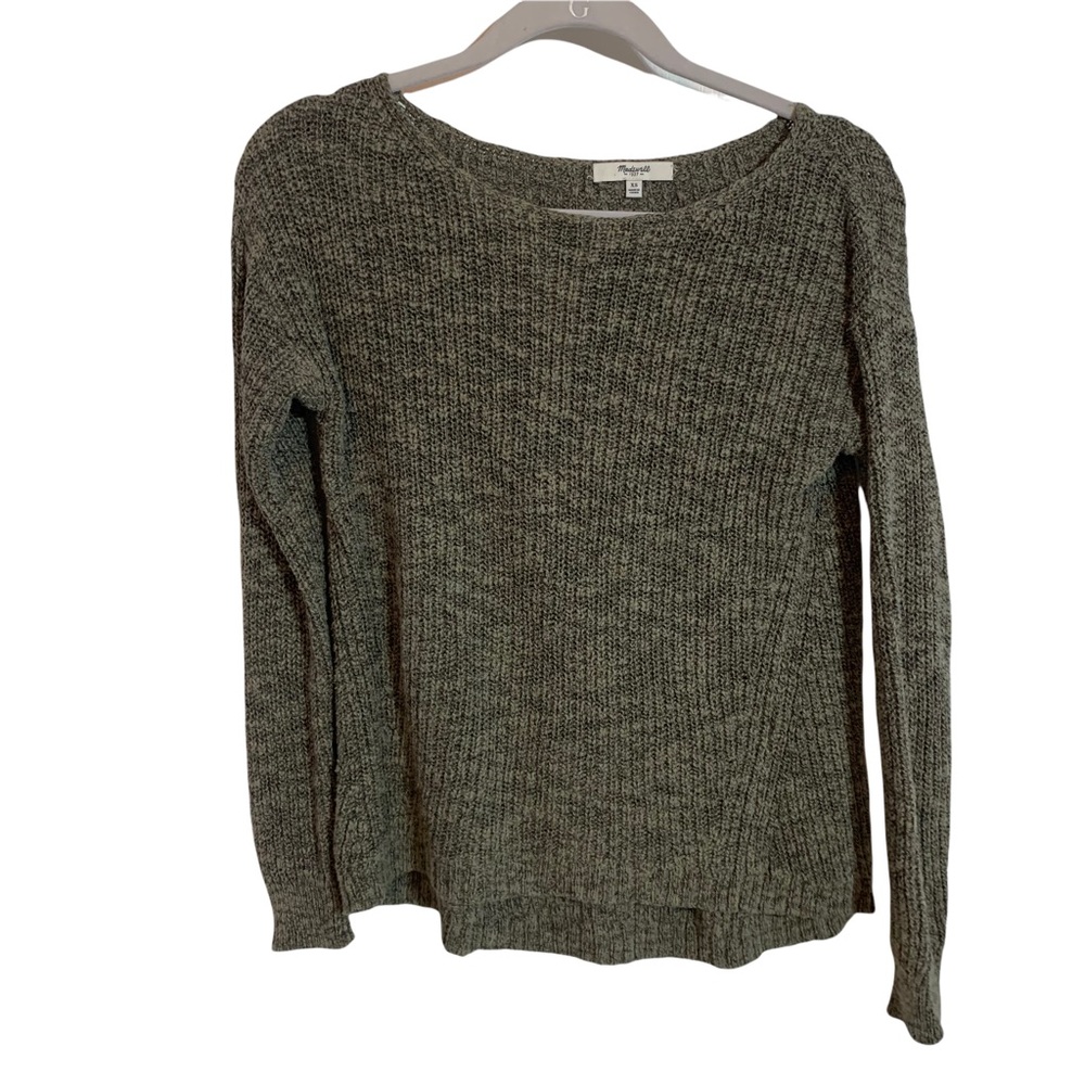Madewell Knit Army‎ Green Sweater Crewneck Size XS.